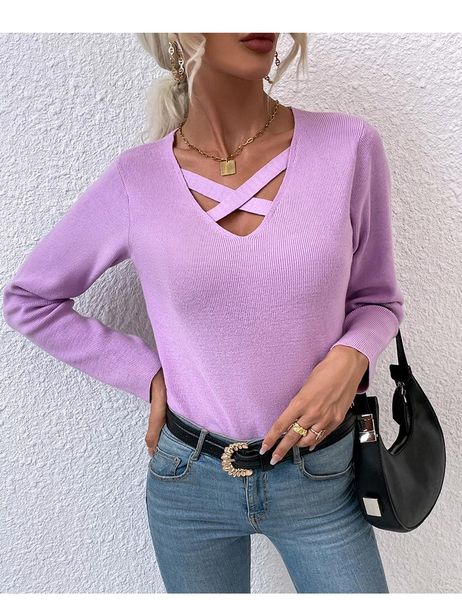 women's sweaters 2021 open-chested sweater chest cross strap hollow knit office chic pullover y2k, White;black
women's sweaters 2021 open-chested sweater chest cross strap hollow knit office chic pullover y2k, White;black