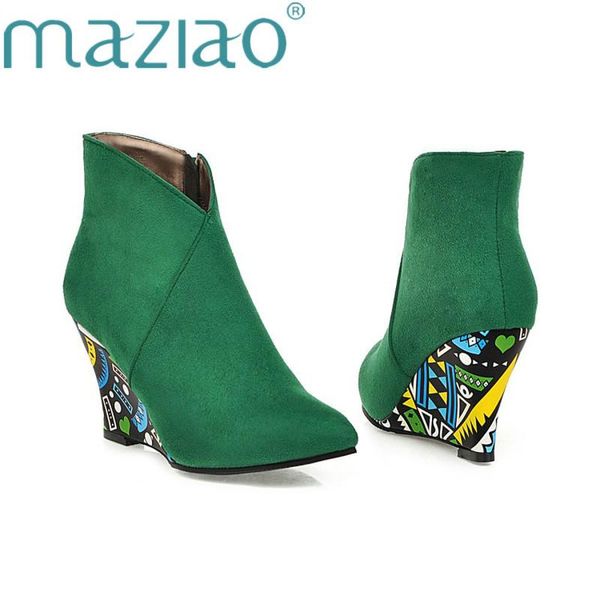 boots elegant wedges women ankle high heels flock winter solid pointed toe shoes woman botas mujer plus size 34-43 maziao, Black
boots elegant wedges women ankle high heels flock winter solid pointed toe shoes woman botas mujer plus size 34-43 maziao, Black