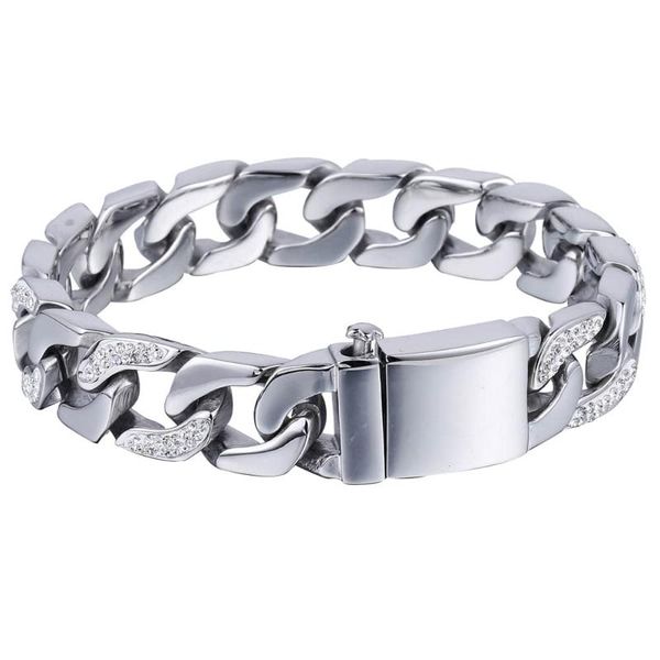 link, chain men's bracelets cz hip hop curb link 316l stainless steel bracelet for male jewelry drop wholesale 12/14mm khb394, Black
link, chain men's bracelets cz hip hop curb link 316l stainless steel bracelet for male jewelry drop wholesale 12/14mm khb394, Black