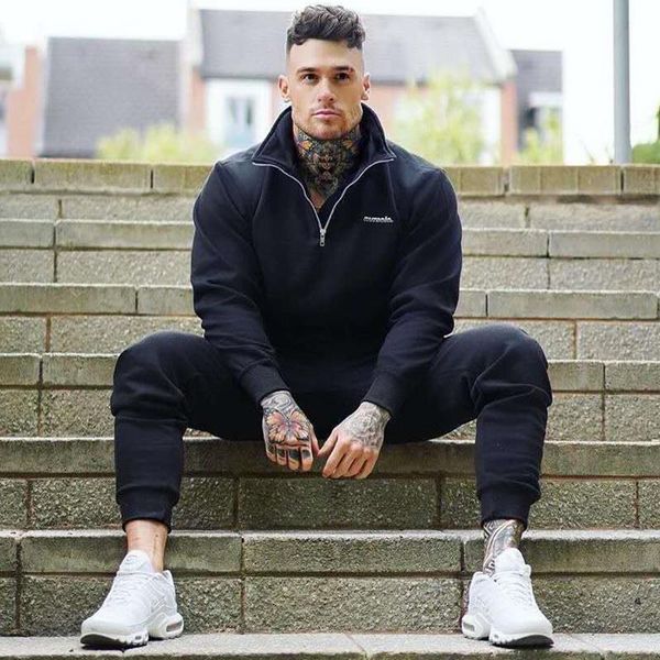 men's tracksuits men fashion zipper sweatsuit male cotton joggers sweatpants coat casual sportswear suits fitness tracksuit hoodies pan, Gray
men's tracksuits men fashion zipper sweatsuit male cotton joggers sweatpants coat casual sportswear suits fitness tracksuit hoodies pan, Gray