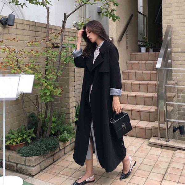 women's trench coats european fashion design streetwear ladies long trench coat loose casual elegant female runway jacket, Tan;black
women's trench coats european fashion design streetwear ladies long trench coat loose casual elegant female runway jacket, Tan;black