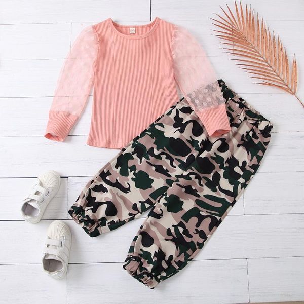 clothing sets toddler baby girls fall clothes mesh long sleeve crew neck knit + camouflage pants 2pcs outfits set childrens, White
clothing sets toddler baby girls fall clothes mesh long sleeve crew neck knit + camouflage pants 2pcs outfits set childrens, White