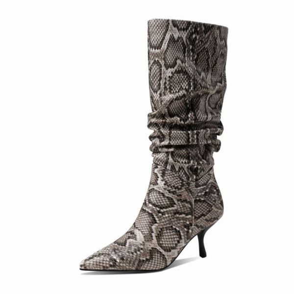 Size 34-43 Women High Heel Boots Snake Pattern Winter Shoes Ladies Fashion Sexy Mid Calf Boots Party Woman Footwear, Black
Size 34-43 Women High Heel Boots Snake Pattern Winter Shoes Ladies Fashion Sexy Mid Calf Boots Party Woman Footwear, Black