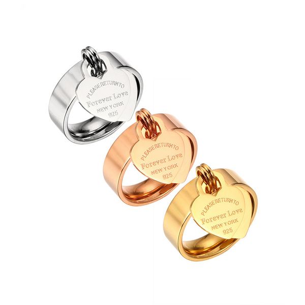 rose gold plating girl women ring stainless steel charm finger rings sweet heart trendy female ring jewelry gift multi-size, Silver
rose gold plating girl women ring stainless steel charm finger rings sweet heart trendy female ring jewelry gift multi-size, Silver