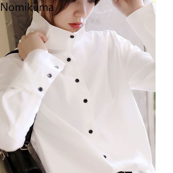 nomikuma spring women blouse shirt causal korean elegant long sleeve camisas de mujer elegantes 6e813 210427, White
nomikuma spring women blouse shirt causal korean elegant long sleeve camisas de mujer elegantes 6e813 210427, White