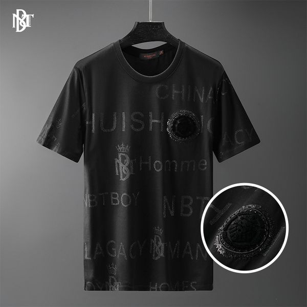 2021 summer light luxury short sve personalized letter embroidered cotton t-shirt men's casual half sve, White;black
2021 summer light luxury short sve personalized letter embroidered cotton t-shirt men's casual half sve, White;black