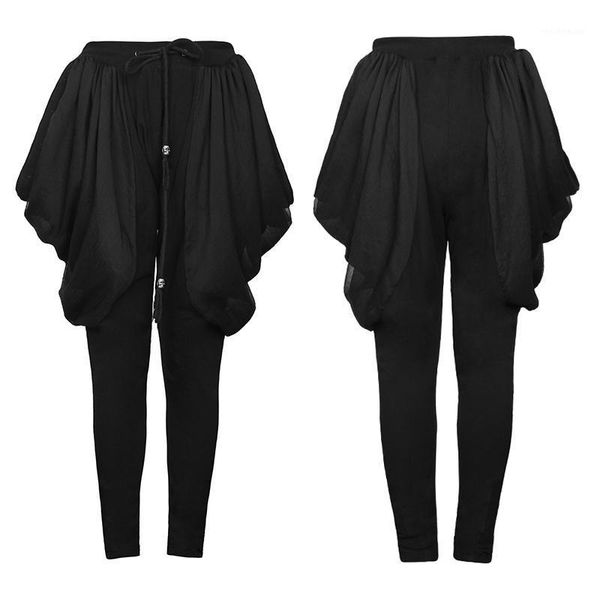 women's pants & capris punk black knit chiffon harem steampunk girls personalized stretch trousers casual soft loose, Black;white
women's pants & capris punk black knit chiffon harem steampunk girls personalized stretch trousers casual soft loose, Black;white