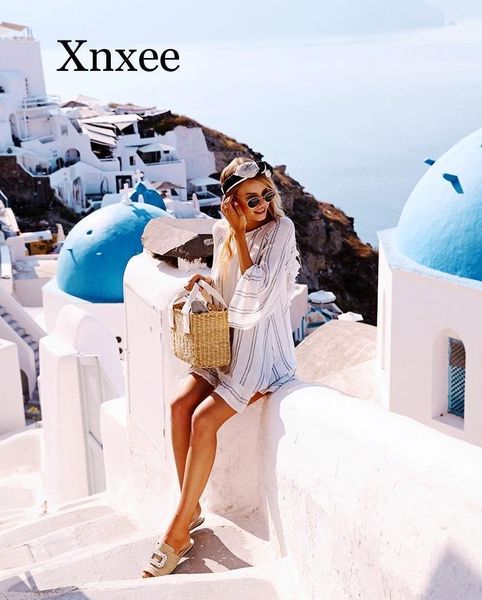 bikini cover up striped tassels backess women dress beachwear summer kaftan swim loose bathing suit beach wears women's swimwear, White;black
bikini cover up striped tassels backess women dress beachwear summer kaftan swim loose bathing suit beach wears women's swimwear, White;black
