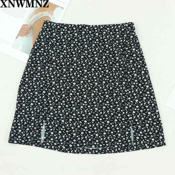 202 za harajuku white floral print black skirts womens streetwear slim women a-line skirt high waist split short mini skirt shei 210510
202 za harajuku white floral print black skirts womens streetwear slim women a-line skirt high waist split short mini skirt shei 210510