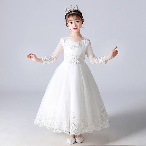 girl's dresses girl white princess dress long sleeve flower birthday party kids formal wear wedding, Red;yellow
girl's dresses girl white princess dress long sleeve flower birthday party kids formal wear wedding, Red;yellow