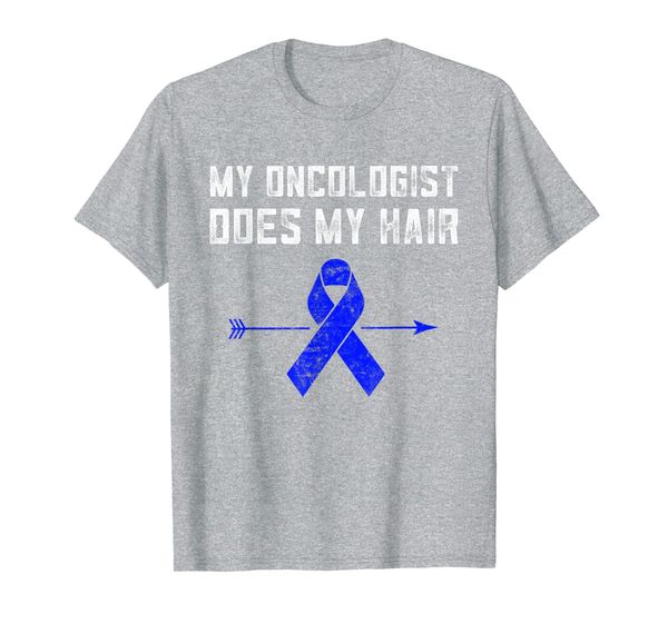 my oncologist does my hair colon cancer awareness chemo gift t-shirt, White;black
my oncologist does my hair colon cancer awareness chemo gift t-shirt, White;black