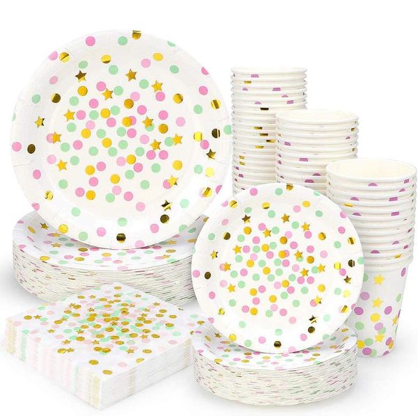 gold dot party supplies baby shower dinnerware with pink foil polka wedding birthday disposable tableware
gold dot party supplies baby shower dinnerware with pink foil polka wedding birthday disposable tableware