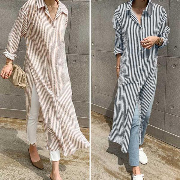 casual dresses women maxi long shirt dress 2022 fashion ladies lapel vestidos autumn sleeve sundress striped robe plus size, Black;gray
casual dresses women maxi long shirt dress 2022 fashion ladies lapel vestidos autumn sleeve sundress striped robe plus size, Black;gray