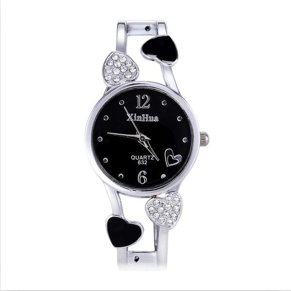 wristwatches women's bracelet watch fashion wild diamond inlay love shape gift, Slivery;brown
wristwatches women's bracelet watch fashion wild diamond inlay love shape gift, Slivery;brown