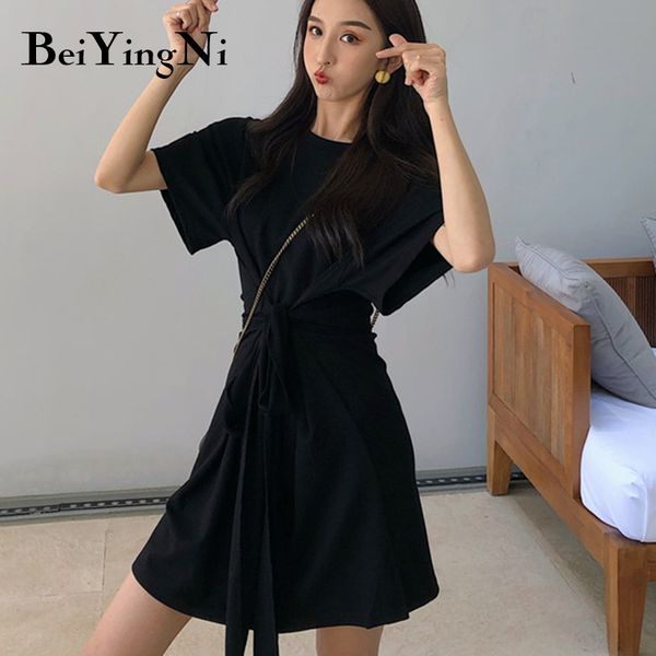 summer plus size mini dress women black short sleeve t-shirt dresses korean belted casual a-line vestidos -4xl 210427, Black;gray
summer plus size mini dress women black short sleeve t-shirt dresses korean belted casual a-line vestidos -4xl 210427, Black;gray