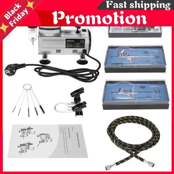 professional spray guns airbrush kit with air compressor dual-action hobby brush set tattoo nail art paint supply cleaning
professional spray guns airbrush kit with air compressor dual-action hobby brush set tattoo nail art paint supply cleaning