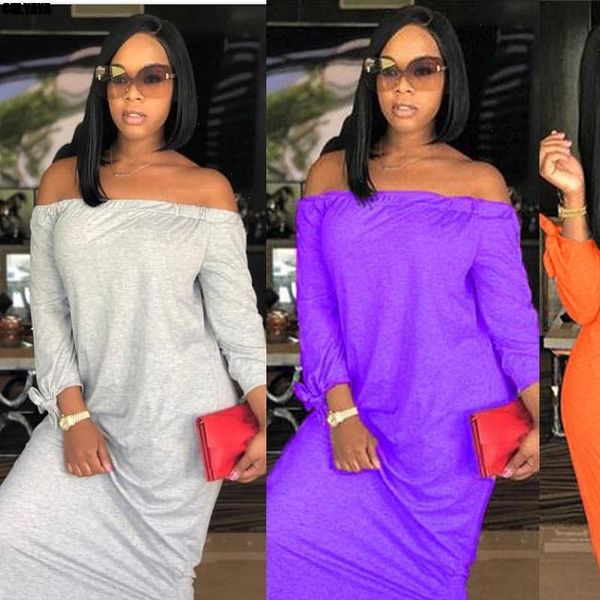 off shoulder slash neck fashion womens dresses split side slim long maxi dress vestidos cx009, Black;gray
off shoulder slash neck fashion womens dresses split side slim long maxi dress vestidos cx009, Black;gray