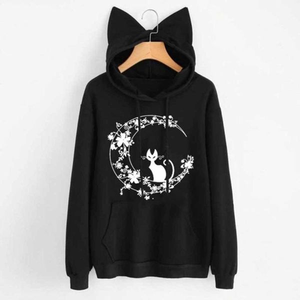 women's hoodies & sweatshirts cat women warm pullovers with ear harajuku hooded girls teens cute kawaii, Black
women's hoodies & sweatshirts cat women warm pullovers with ear harajuku hooded girls teens cute kawaii, Black