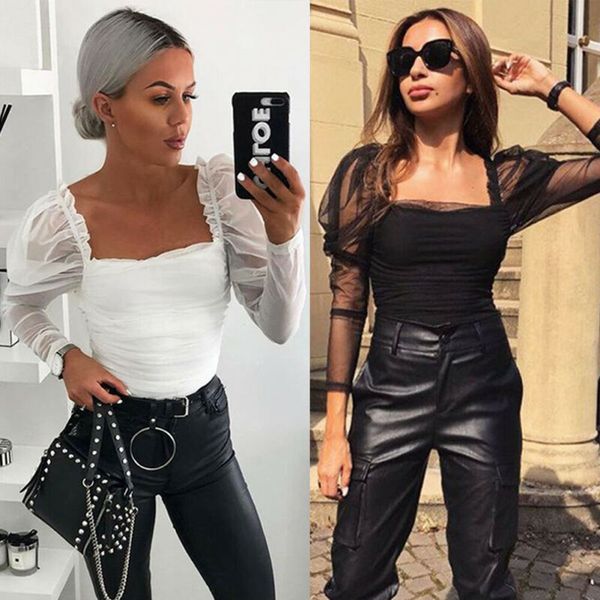 fashion trend women tulle long sleeve t-shirts ladies loose casual slim fit see through autumn pre-fall tees, White;black
fashion trend women tulle long sleeve t-shirts ladies loose casual slim fit see through autumn pre-fall tees, White;black