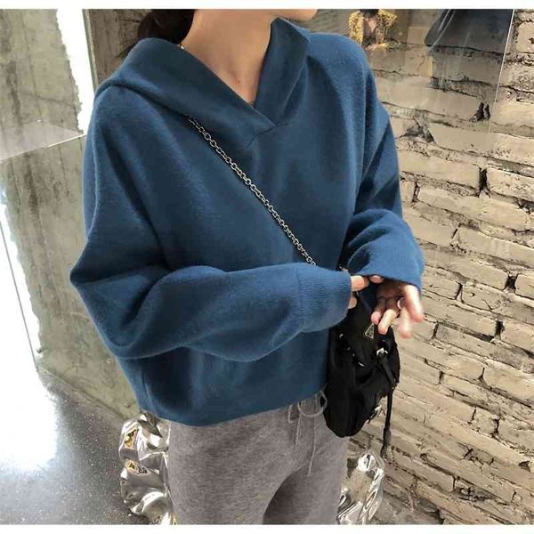 t6242 hooded pullover women's short autumn / winter 2020 new loose with bat sleeves, Black
t6242 hooded pullover women's short autumn / winter 2020 new loose with bat sleeves, Black