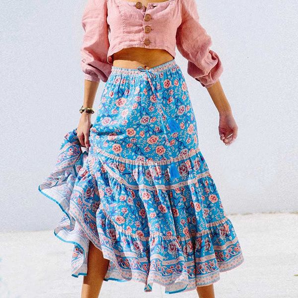 skirts midi women autumn spring blue rose floral print long gypsy drawstring waist beach wear skirt falda 2fts, Black
skirts midi women autumn spring blue rose floral print long gypsy drawstring waist beach wear skirt falda 2fts, Black