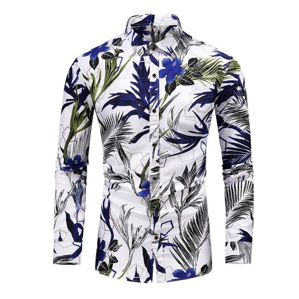 men's casual shirts long sleeve shirt autumn winter floral printed for men slim fit button up cardigan chemise homme, White;black
men's casual shirts long sleeve shirt autumn winter floral printed for men slim fit button up cardigan chemise homme, White;black