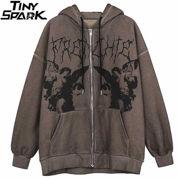 men hip hop streetwear hooded jacket angel dark print jacket coat harajuku cotton fleece autumn winter jacket outwear zipper 211206, Black
men hip hop streetwear hooded jacket angel dark print jacket coat harajuku cotton fleece autumn winter jacket outwear zipper 211206, Black