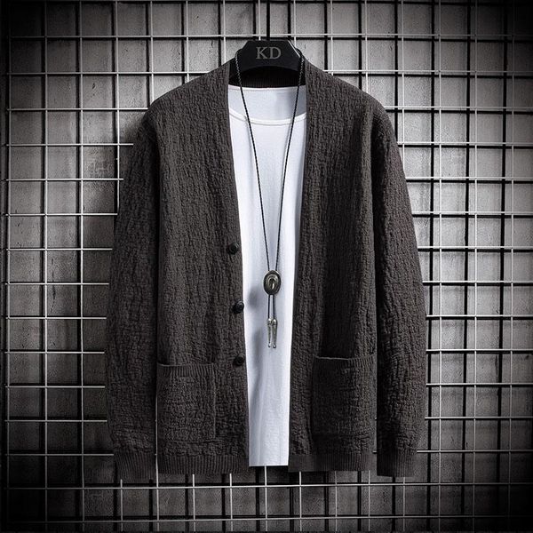 men's sweaters autumn and winter cardigan single-breasted fashion knit plus size sweater mens, White;black
men's sweaters autumn and winter cardigan single-breasted fashion knit plus size sweater mens, White;black