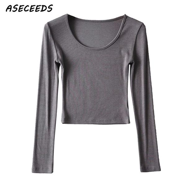 women's t-shirt woman tshirts vintage crop for women long sleeve clothing basic t shirt punk clothes fall shirts casual, White
women's t-shirt woman tshirts vintage crop for women long sleeve clothing basic t shirt punk clothes fall shirts casual, White