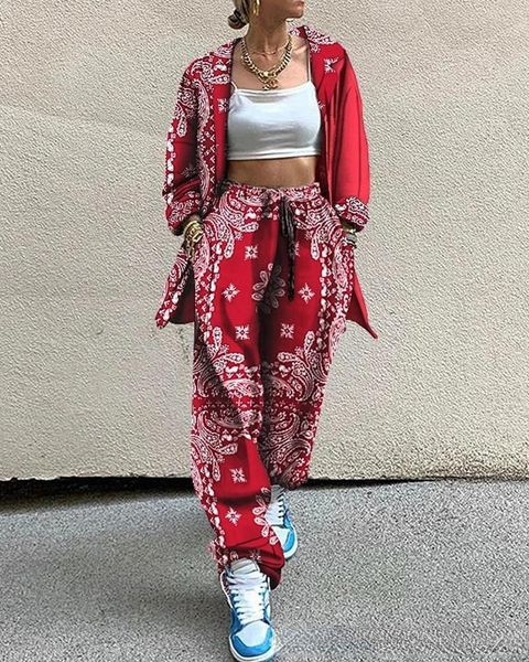 women's two piece pants autumn style long-sleeved printed cardigan jacket trousers suit fashion temperament street loose casual two-pie, White
women's two piece pants autumn style long-sleeved printed cardigan jacket trousers suit fashion temperament street loose casual two-pie, White