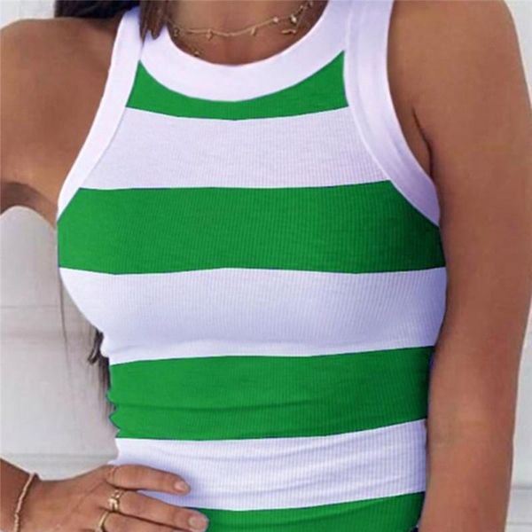 women's tanks & camis 2021 rib summer tank small fresh simple striped color matching crew neck vest sling stretch, White
women's tanks & camis 2021 rib summer tank small fresh simple striped color matching crew neck vest sling stretch, White