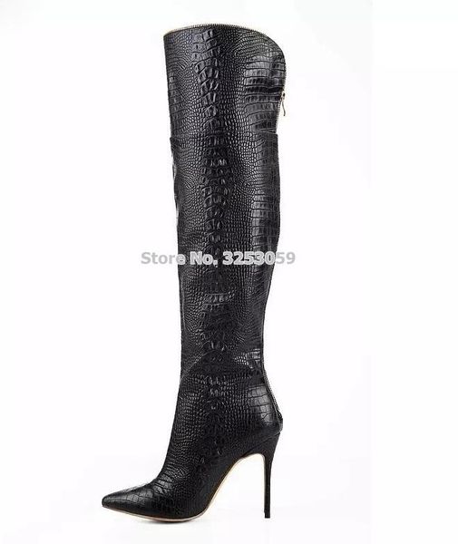 boots almudena women black snakeskin metal thin heel long pointed toe zipper high booted over the knee dress shoes dropship
boots almudena women black snakeskin metal thin heel long pointed toe zipper high booted over the knee dress shoes dropship