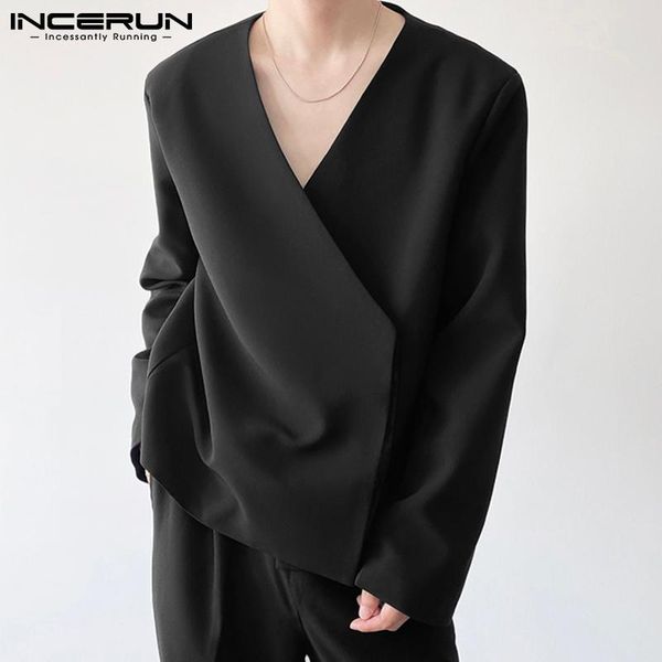 men's suits & blazers 2021 men blazer solid color v neck lace up streetwear korean casual long sleeve autumn fashion thin coats 5xl inc, White;black
men's suits & blazers 2021 men blazer solid color v neck lace up streetwear korean casual long sleeve autumn fashion thin coats 5xl inc, White;black