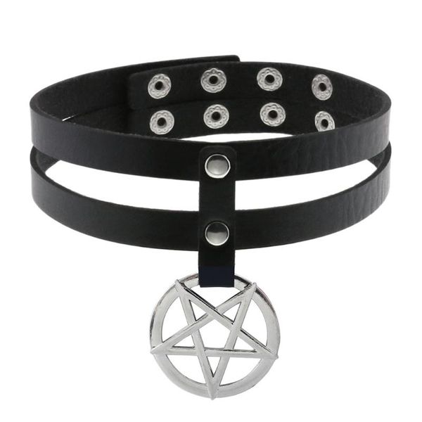 chokers big pentagram choker goth collar women girls pu leather necklace party club cosplay gothic jewelry, Golden;silver
chokers big pentagram choker goth collar women girls pu leather necklace party club cosplay gothic jewelry, Golden;silver