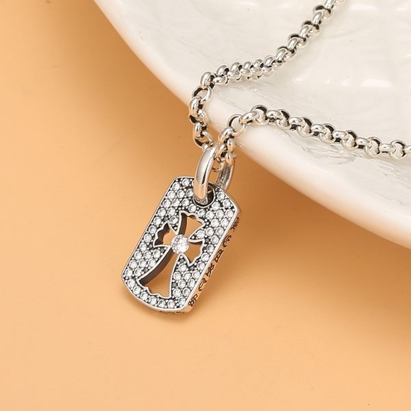 ch hollowed out cross inlaid pendant for couples gift croquet sterling sier necklace, Silver
ch hollowed out cross inlaid pendant for couples gift croquet sterling sier necklace, Silver