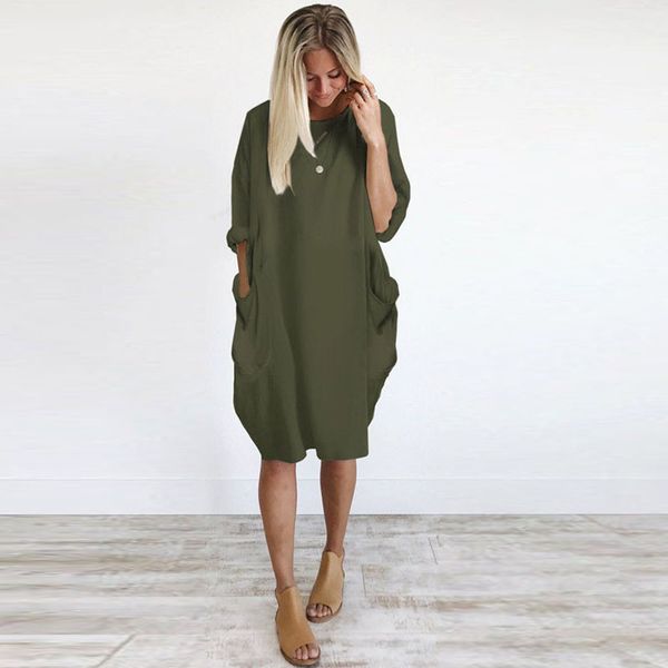 2018 summer fashion women pocket loose dress ladies crew neck casual long dress plus size, Black;gray
2018 summer fashion women pocket loose dress ladies crew neck casual long dress plus size, Black;gray