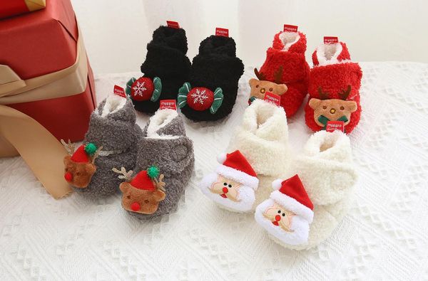 first walkers christmas shoes baby small cotton soft soled antiskid walking warm