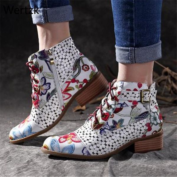 boots ink painting flower pattern women cow leather splicing lace-up stitching shoes botas feminina dames laarzen ankle, Black
boots ink painting flower pattern women cow leather splicing lace-up stitching shoes botas feminina dames laarzen ankle, Black