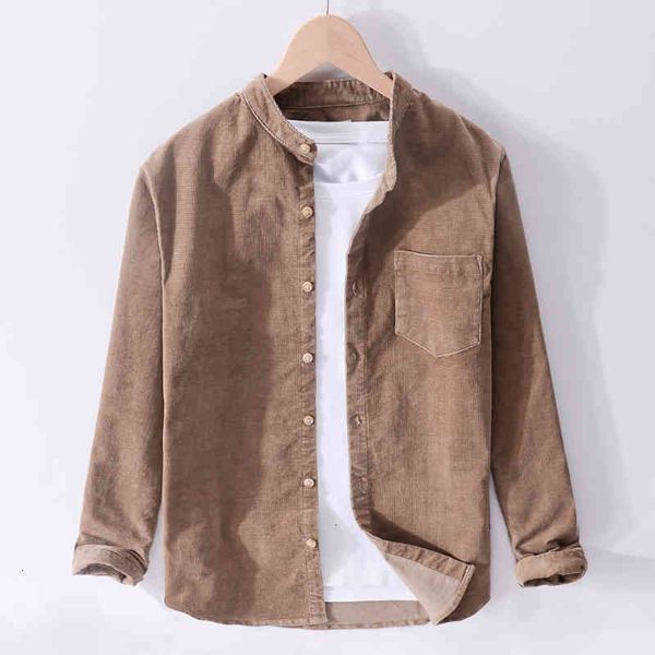 men's t-shirts corduroy long sleeve casual stand collar retro trend shirts for italy cotton men shirt brand chemise mh83, White;black
men's t-shirts corduroy long sleeve casual stand collar retro trend shirts for italy cotton men shirt brand chemise mh83, White;black