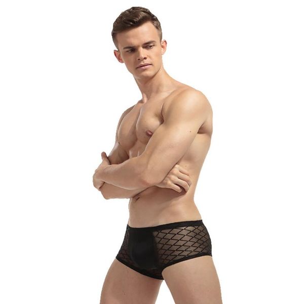 underpants men breathable thin mesh panties transparent see through u-convex men's underwear, Black;white
underpants men breathable thin mesh panties transparent see through u-convex men's underwear, Black;white