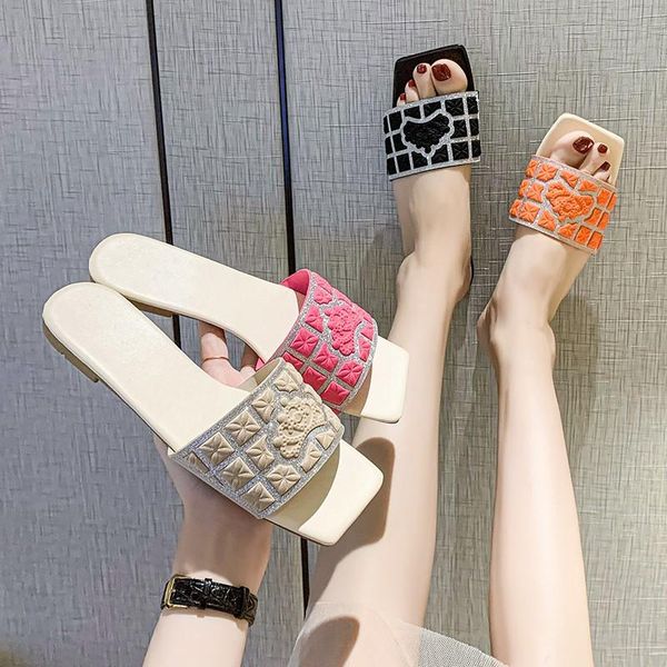 slippers women's outside open toe street beach summer gingham black orange low heels female sandals soft
slippers women's outside open toe street beach summer gingham black orange low heels female sandals soft