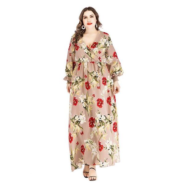 casual dresses 2021 plus size xl-6xl summer dress women chiffon print long sleeve maxi female v-neck lantern g84, Black;gray
casual dresses 2021 plus size xl-6xl summer dress women chiffon print long sleeve maxi female v-neck lantern g84, Black;gray
