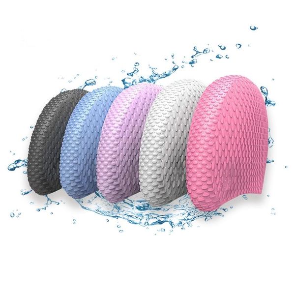 swimming caps silicone high elastic water drop pattern solid color ears protection adults beach diving accessories for beginners
swimming caps silicone high elastic water drop pattern solid color ears protection adults beach diving accessories for beginners