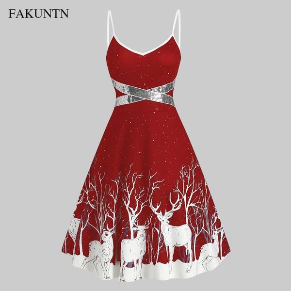 christmas sleeveless dresses for women 2021 fashion winter fawn print clothes vestidos casual party women's dress, Black;gray
christmas sleeveless dresses for women 2021 fashion winter fawn print clothes vestidos casual party women's dress, Black;gray
