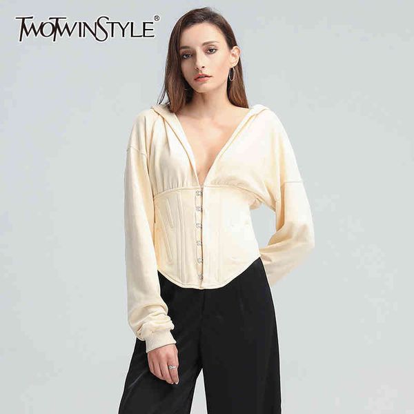 casual cross bandage sweatshirt for women hooded collar long sleeve high waist pink sweatshirts female fall 210524, Black
casual cross bandage sweatshirt for women hooded collar long sleeve high waist pink sweatshirts female fall 210524, Black