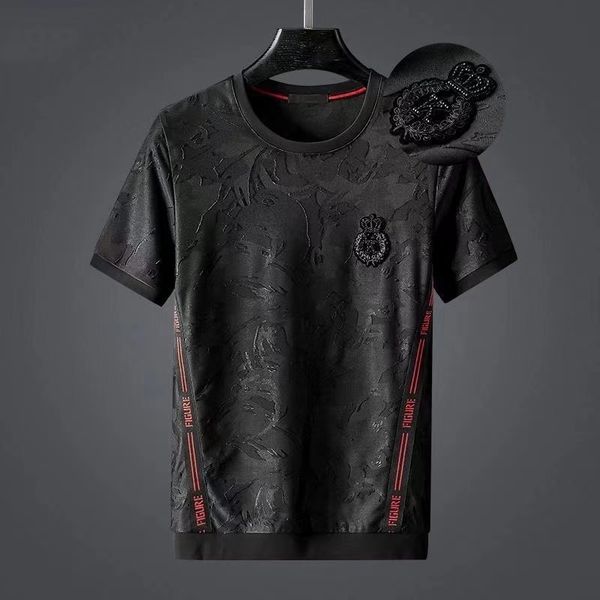 luxury fashion brand men's short sleeve t shirt personalized jacquard embroidery plus half sleeve men's bottoming shirt 220224, White;black
luxury fashion brand men's short sleeve t shirt personalized jacquard embroidery plus half sleeve men's bottoming shirt 220224, White;black