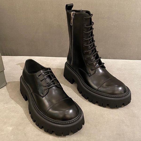 boots lace up net red same boots, side zipper women's british style motorcycle work clothes shoes, Black
boots lace up net red same boots, side zipper women's british style motorcycle work clothes shoes, Black