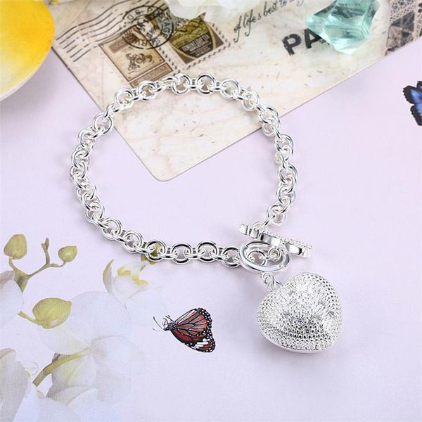 charm bracelets 925 sliver fashion jewelry heart link chain delicate bracelet for women romantic wedding anniveersary trendy gift lucky love, Golden;silver
charm bracelets 925 sliver fashion jewelry heart link chain delicate bracelet for women romantic wedding anniveersary trendy gift lucky love, Golden;silver