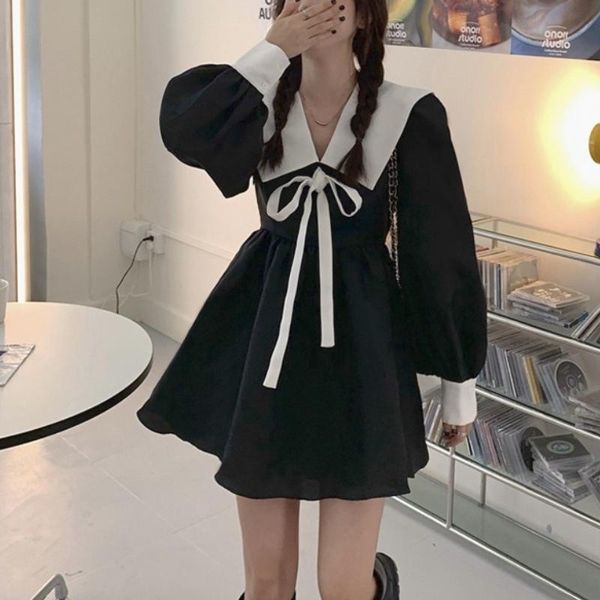 casual dresses korean fashion party mini women autumn bow slim sweet kawaii elegant dress bubble sleeve harajuku cute 2021, Black;gray
casual dresses korean fashion party mini women autumn bow slim sweet kawaii elegant dress bubble sleeve harajuku cute 2021, Black;gray