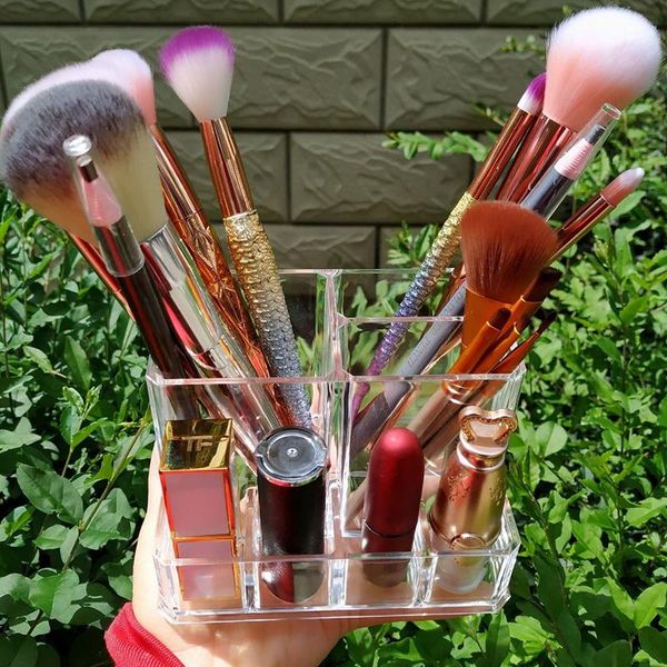makeup brush organizer stand 7 grids cosmetic storage box lipstick transparent stationery pen holder container high capacity boxes & bins
makeup brush organizer stand 7 grids cosmetic storage box lipstick transparent stationery pen holder container high capacity boxes & bins